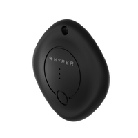 Black Hyper tracking device on a white background