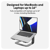 HyperSpace® Ergonomic Laptop Stand - Space Grey