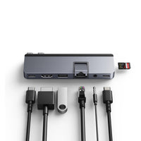 Hyper USB Hubs HyperDrive DUO PRO 7-in-2 USB-C Hub - Grey HD575-GRY-GL 6941921148300